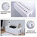 Cable Management Box Cord Organizer Storage Box(8x4.2x4inches) for Covering and Hiding, Cables, Cords, USB Hubs - White