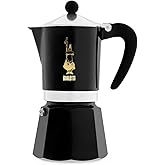 Bialetti Limited Edition Caffe Mercanti Black Oro 6 Cups - Italian Stovetop Moka Pot