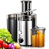 Juicer-Machine-Centrifugal-Juicer-for-Whole-Fruit-and-Vegetable-76MM3-Feed-Chute-Dual-Speed-Mode-Juice-Extractor-Stainless-Steel-Easy-Clean-BPA-Free-500W-by-QCen Juicer Machine,Centrifugal Juicers Whole Fruit and Vegetable, 76MM/3” Feed Chute, Dual Speed Mode Juice Extractor…