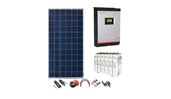 Kit Solar 24v 2400w/12000w día Batería 5TOPzS 812Ah Inversor ...