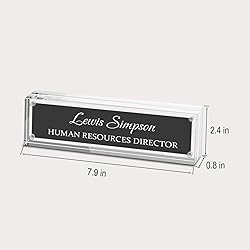 HETOOSHI Name Plate for Desk, Desk Double Sided