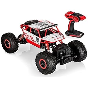 Top Race Remote Control Monster Truck RC Rock Crawler, 2.4Ghz Transmitter, 4WD Off Road RC Car – TR-130