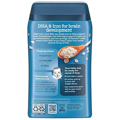 gerber dha probiotic oatmeal