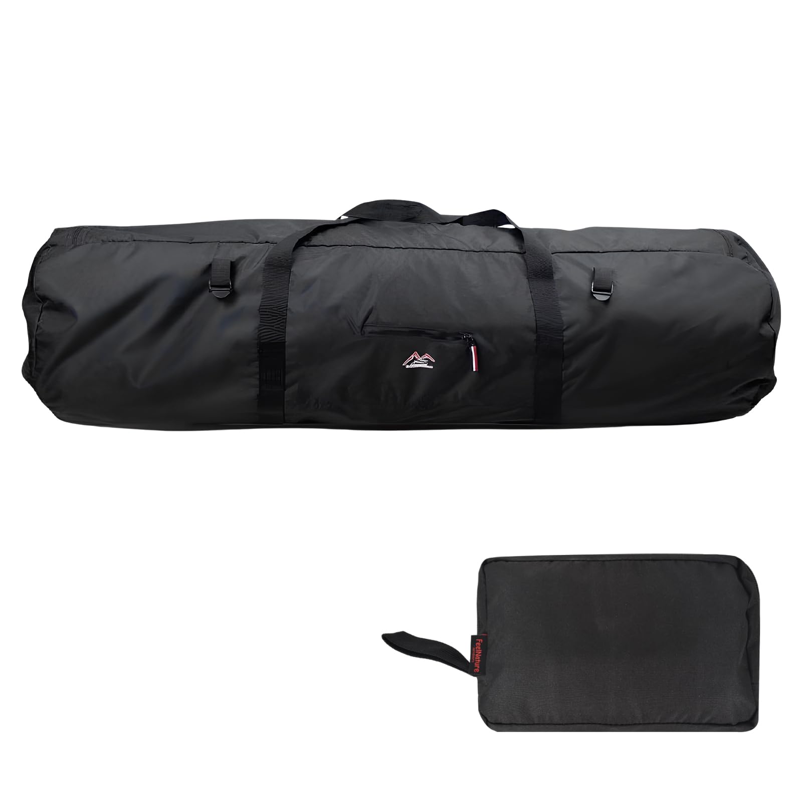 Homirty Tent Storage Bag, Tent Pole Bag Heavy Duty, Large Capability Camping Pole Bag, Gazebo Carry Bag, Foldable Tent Duffel Bag, with Zipper, 90x30x30cm, Accessories Outdoor Travel, Black