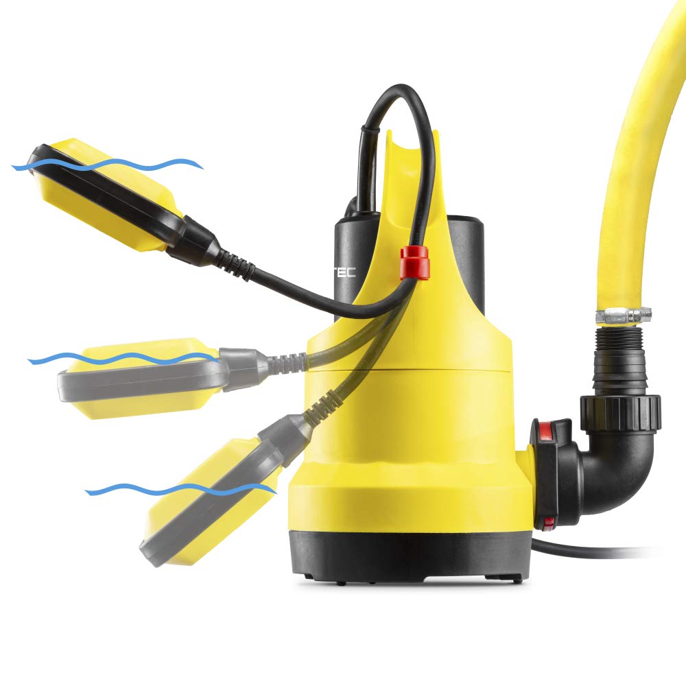 TROTEC Tauchpumpe TWP 4006 E – Pumpe für Klarwasser – Fördermenge 7300 l/h, Eintauchtiefe max. 7 m, Rückflussstopp, IP8X 3