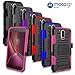 CellJoy Case Compatible with Moto G4 Plus [Ultra Rugged Hybrid] ((ShockProof)) Reinforced Impact Shield Bumper [Heavy Duty] Protection Cover Kickstand [Swivel Belt Clip Holster Combo] (Black)