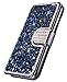 iPhone 6s Plus Case, FLYEE Handcraft Luxury Bling Rhinestone Wallet Case Ultrathin Magnetic Kickstand Crystal Leather Book Cover for Apple iPhone 6s/iPhone 6 Plus 5.5 Inch-Royal Blue