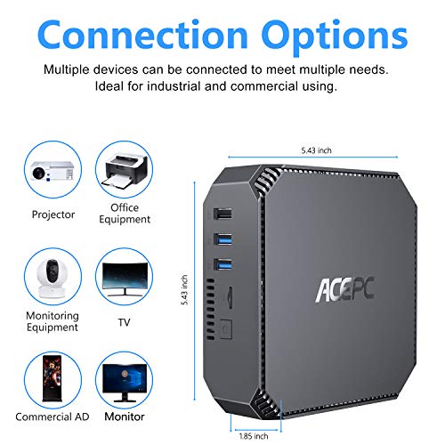 Ak2 Mini Apollo Lake Acepc 8gb Mini PC, 8GB DDR3 256GB SSD