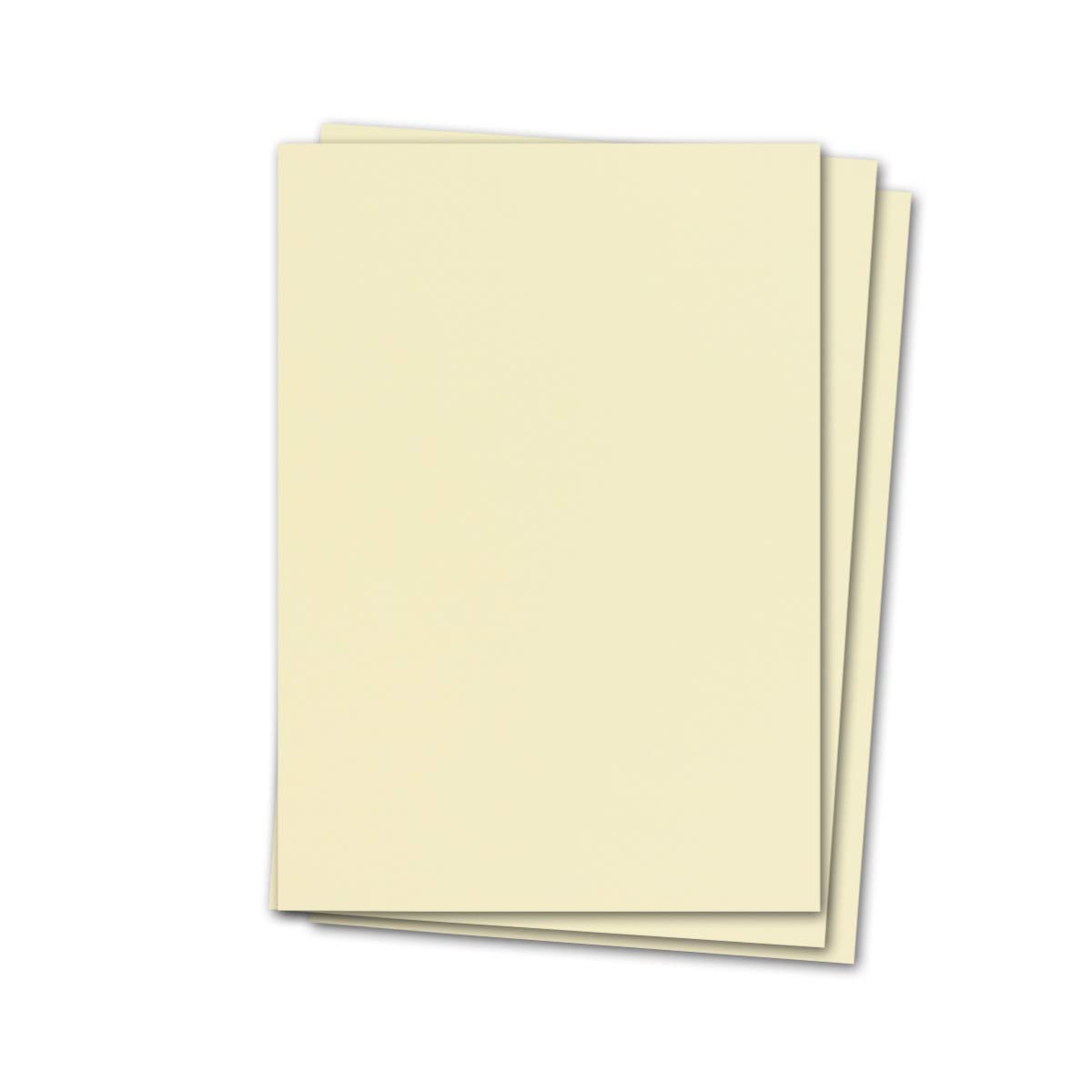 Glüxx Agent 50 sheets of construction cardboard DIN A4 - ivory - 240 g/m² thick craft cardboard - 21.0 x 29.7 cm cardboard for crafting for photo album menu card printable DIY be creative