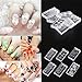 Miswilsi 6Pcs/set Clear Mixed Shapes Acrylic Template 3D Silicone DIY Manicure Nail Art Mold