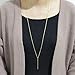 Defiro Y Layer Simple Bar Pendant Necklace Center Long Lariat Chain For Women Jewelry