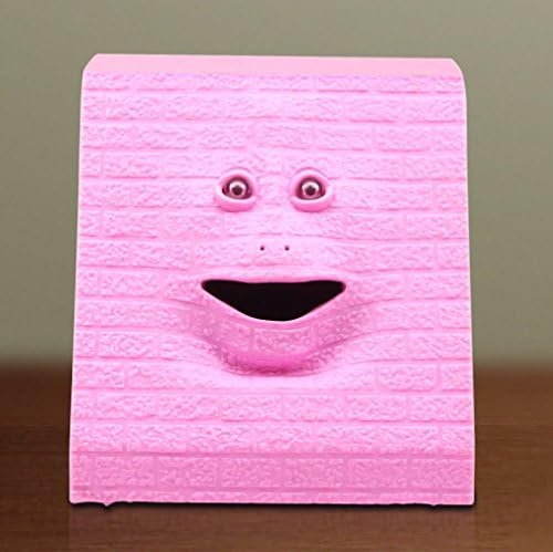 1Piece Facebank Brick Face Design Money Eating Piggy Bank Munching Money Box Dodeka Eating Money Face Coin Bank Pink Brick