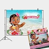 Daniu Baby Moana Backdrop Birthday Party Decor Banner Sea Blue Water Summer Photography Backdrop Baby Shower Vinyl Background Table Decoration