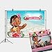 Daniu Baby Moana Backdrop Birthday Party Decor Banner Sea Blue Water Summer Photography Backdrop Baby Shower Vinyl Background Table Decoration