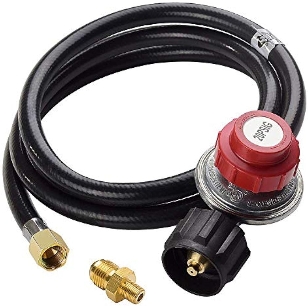 5FT 0-20 PSI Adjustable Propane Regulator Hose Assembly ...