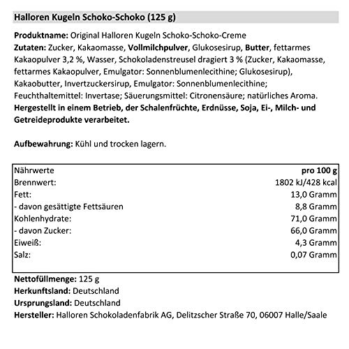 3er Pack Original Halloren Kugeln Brownie (3 x 125 g) Hallorenkugeln Halloren Schokolade – Bild 5