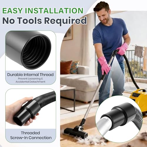 2 Pcs Vacuum Threaded Hose Cuff, Compatible with ProTeam 1.5" Aluminum Wand photo 10