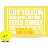 Cut Golf - Soft Feel Peak Distance Golf Balls - One Dozen Decreased Ball Spin - Improved Accuracy, Green Side Control, Distance, Ball Flight, Visibility - Matte - Yellow Golf Balls