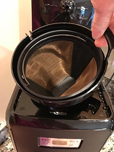 NRP Steel Gold Cone No.4 Permanent Coffee Filter 12cup Coffeemakers for KRUPS & More