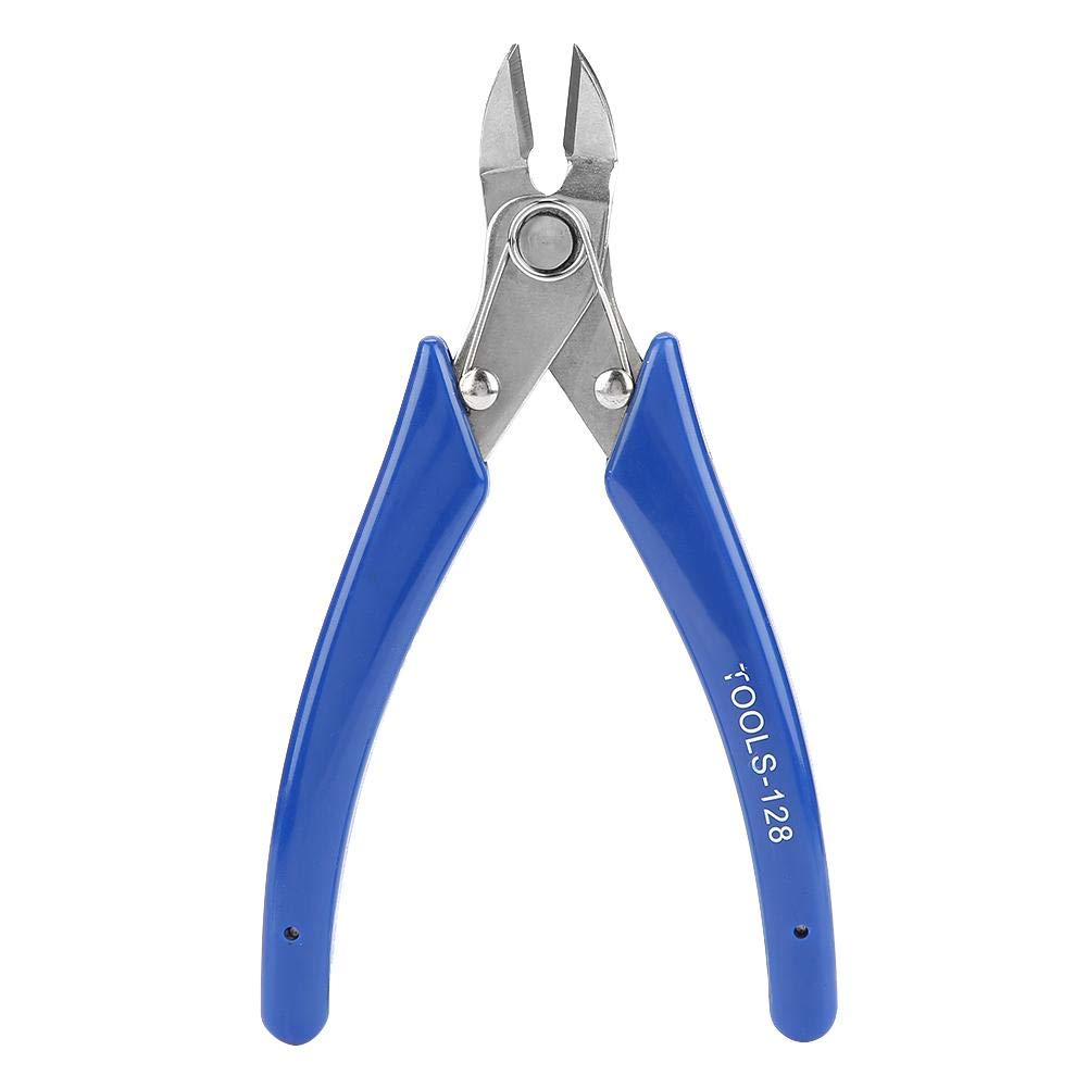 Electronic Plier, Mini Electronic Diagonal Cutting Pliers Blue of Chrome Vanadium Steel Material for Repairing Use