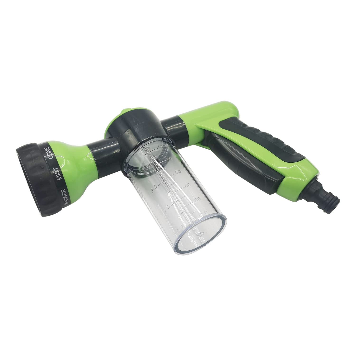 High Pressure 8 Pattern Adjustable Foam Sprayer Green with Soap Dispenser for Car Washing & Home Cleaning