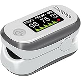 Pulse Oximeter, Fingertip Blood Oxygen Saturation Monitor for Spo2 and Heart Rate Fast Reading with OLED Display, Finger Puls