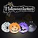 YIPBOWPT 4 Packs Halloween Lanterns, Jack-O-Lanterns Hanging Paper Lanterns LED Pumpkin Spider Bat Skeleton Decorative Lantern Lights Indoor Outdoor Halloween, Holiday Party Favor