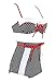 stripsky Retro 50s Dot Vintage High Waisted Bikini Red Strap Bathing Suit Swimsuit