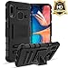 TGOOD for Samsung Galaxy A10e Case,Galaxy A10e/Samsung Galaxy A20e Case [Built-in Kickstand] with HD Screen Protector[2 PCs] Heavy Duty Shockproof Full-Body Protective Case,Black