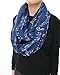 Lina & Lily Musical Note Print Women's Infinity Scarf Lightweight (Navy Blue)