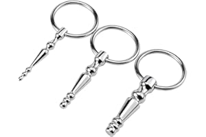 Urethral Sounds Multi Beads Urethral Penis Plug 3 Pcs Stainless Steel Urethral Dilators with Different Size for Male Masturba