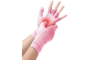 WAXDEN Copper Compression Arthritis Gloves, Best Copper Infused Glove for Women and Men, Fingerless Arthritis Gloves, Pain Relief and Healing for Arthritis, Carpal Tunnel, 1 Pair