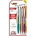 BIC Atlantis Exact Fashion Retractable Ballpoint Pen, Fine Point (0.7mm), Assorted Colors, 4-Count