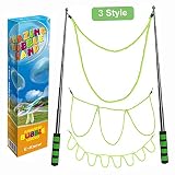 E-Know Bubble Wand,3 Style Giant Bubble Wand Outdoor Toy for Kids, Recyclable Stainless Steel,Telescopic Design Bubble Party Favors, Works Best Bubbleventi Bubble Mix