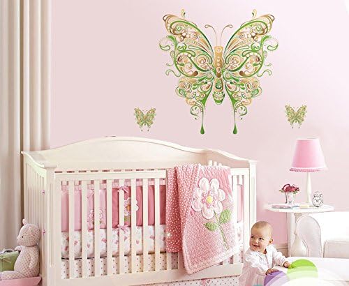 Colorful Green Butterfly Wall Decal Sticker for Home Nursery Room Decor - Image 4