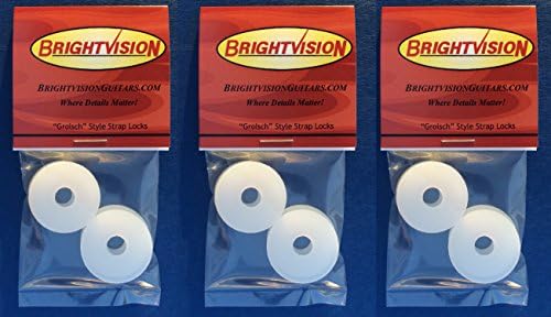TRANSLUCENT Rubber Guitar Strap Locks - Grolsch Style - Classic and Reliable - Made In The USA! (12-Pack)