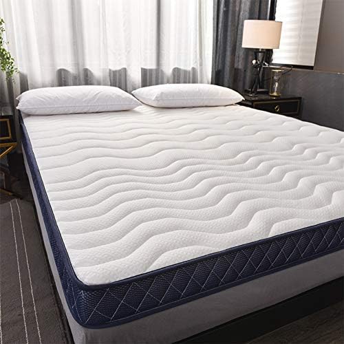 LoveLife Tatami Memory Foam Mattress Topper,Thickened Latex Infused Soft Breathable Foldable Dormitory Student Hotel Sleeping Mattress Sleeping Mat-White 180x200cm(71x79inch)