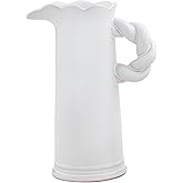 Mud Pie Twisted Handle Pitcher Vase, Large, 7" x 5.25"