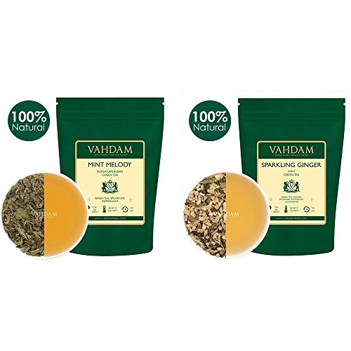 image for VAHDAM Green Tea Sampler - 10 TEAS, 50 SERVINGS | 100% NATURAL INGREDI