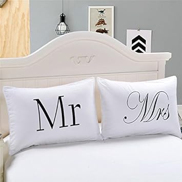 Amazon Ruier Tong 枕カバー ペア入り ピローケース Mrs Mr