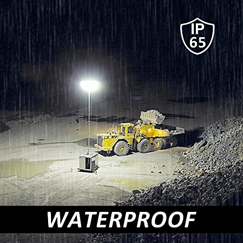 Ustellar 10000LM 100W LED Work Light (1000W Equivalent), 2 Brightness Levels, Waterproof Flood Lights, 25ft Cord with Plug, Stand Working Lights for Workshop, Construction Site, 5000K Daylight White - Thumbnail 4