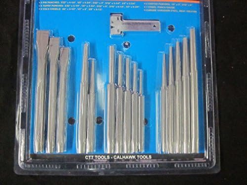 Ctt Tools 16Pc Industrial Punch &amp; Cold Chisel Set Pin Taper Center Punch Gauge
