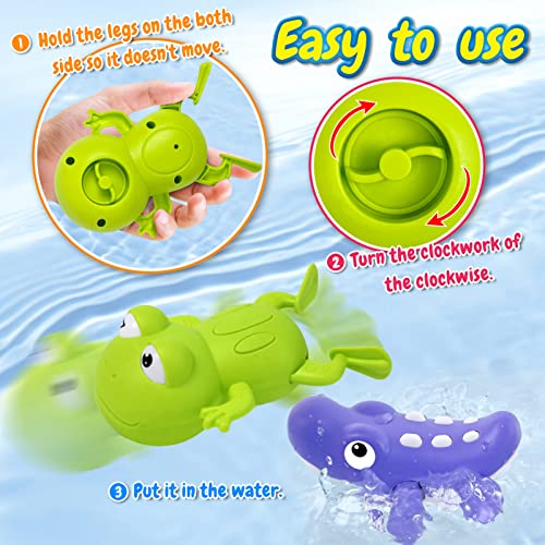 PATIFEED Bath Toys with Shower, Floating Squirt Toy, Windup Toy Soft