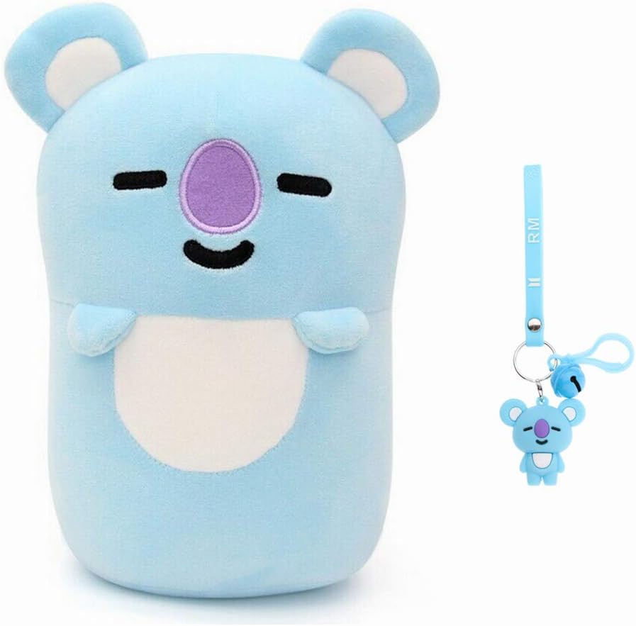 Hosston 2019 Newest Cute Cartoon Doll, Kpop CHIMMY Cooky KOYA MANG RJ SHOOKY TATA Throw Pillow Cushion Perfect for Sofa/Car/Office/Travel/Home Decor with 1Pcs Keychain for Free( Style 04-KOYA)