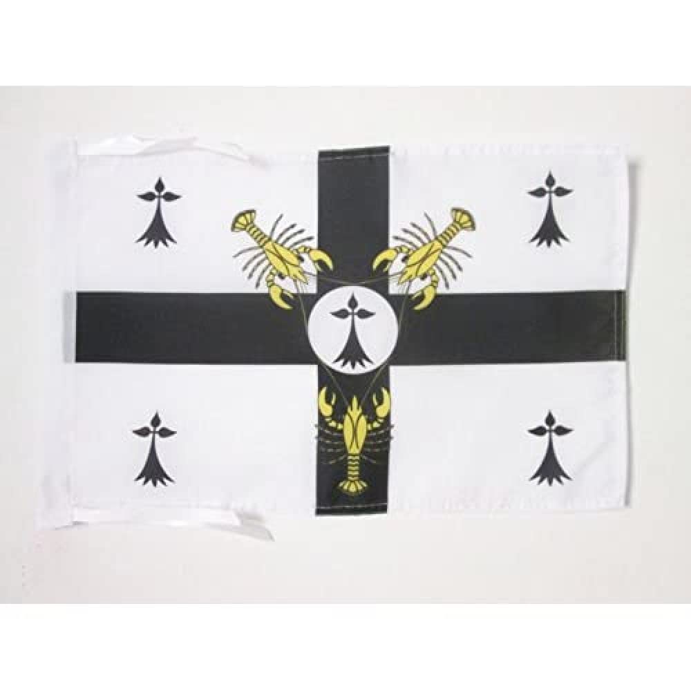 AZ FLAG - Île de Sein Flag - 18'' x 12'' - 100% Polyester Brittany Ile de Sein Small Banner with Two Cords - Fade Resistant - Vivid Colors - 18x12 in - 45x30 Cm — image 1