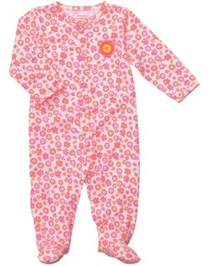 Carters Baby Girls Floral Snap Up Sleep & Play PINK Newborn