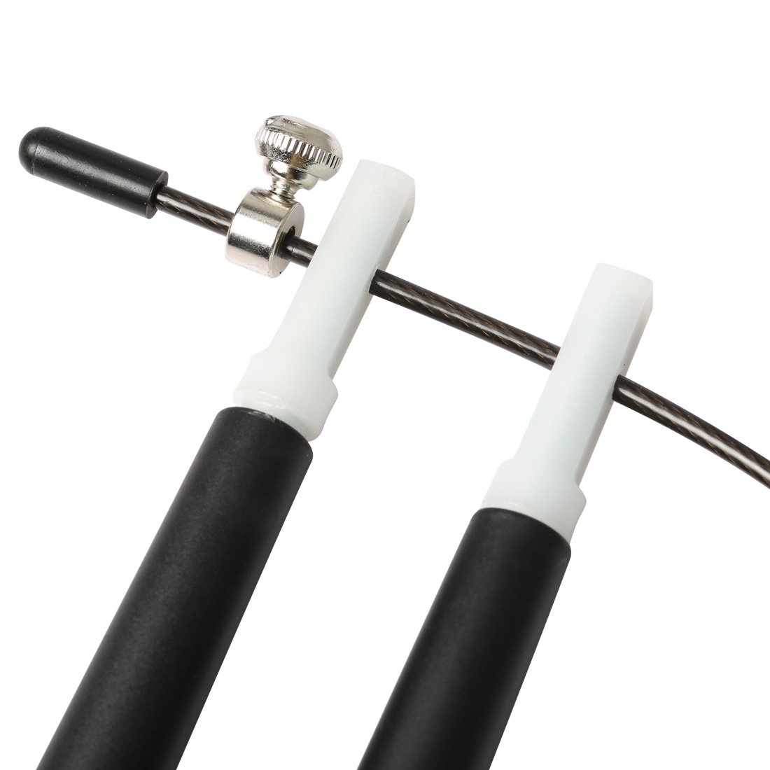 Cuerda saltar acero,Cuerda para saltar ajustable Unisex - Rodamientos Combas Para CrossFit,artes marciales mixtas, boxeo y fitness-Negro