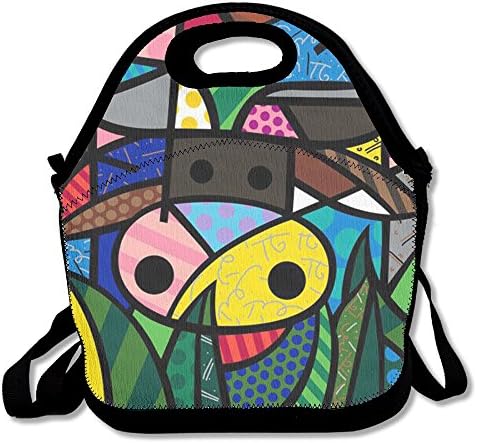 Cute Cartoon Cow Convenient Lunch Bag Picnic Bag Backpack Bag