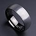 King Will DUO 8mm Black Dome Tungsten Carbide Wedding Band Ring Enamel Polished Finish Comfort Fit