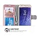 ERAGLOW Galaxy J7 2018 Case/J7 V 2nd case/J7 Refine/J7 Star/J7 Aero/J7 Crown/J7 Top/J7 Aura/J7 Eon Case, Luxury PU Leather Wallet Flip Protective Case Cover for Samsung Galaxy J737 (Rose Gold)